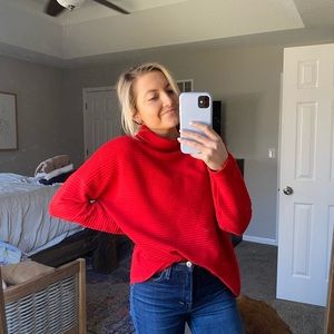 Philosophy red ribbed sweater